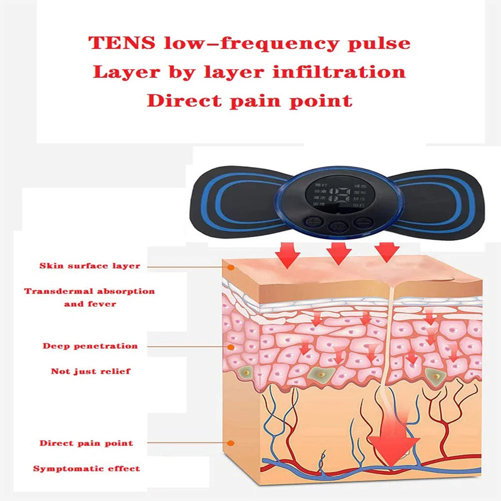 EMS Mini Electric Neck Massager – Portable Cervical Therapy Patch - Image 5