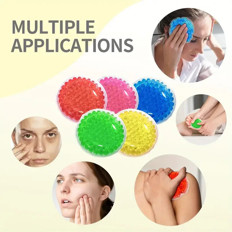 2pcs Reusable Facial Lip & Eye Ice Packs – Hot & Cold Gel Bead Compress for Pain Relief & Skincare - Image 3