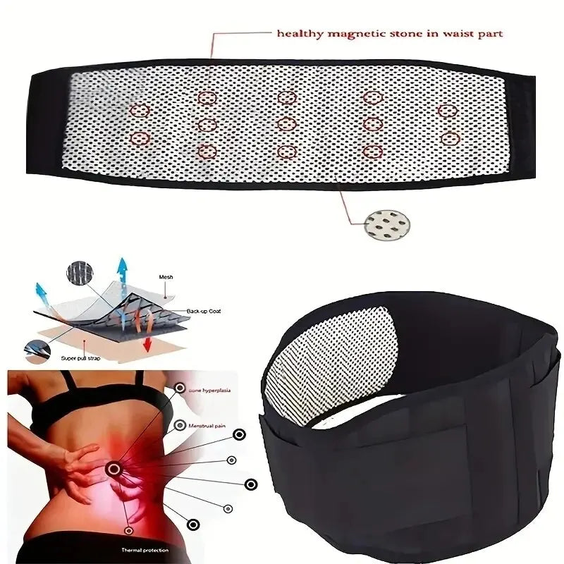 Self-Heating Magnetic Therapy Waist Belt – Adjustable Back Support - Image 4