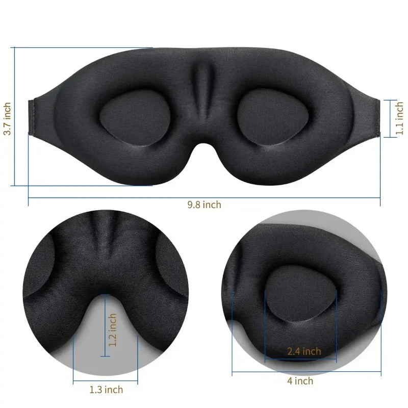3D Contoured Eye Mask for Sleeping – Molded Night Blindfold for Women & Men - Image 5