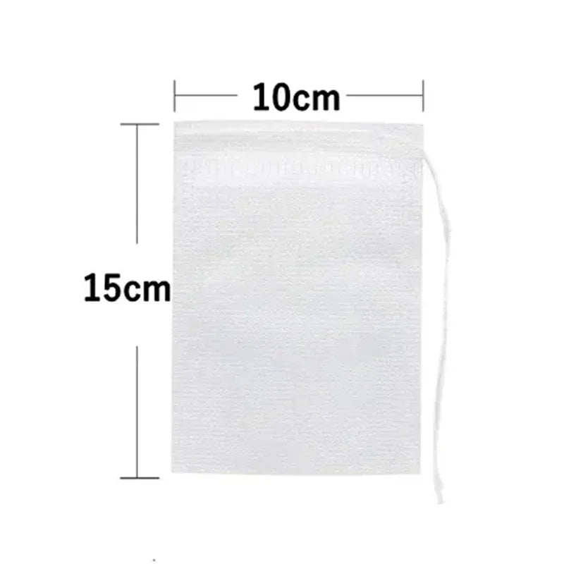 200/50PCS Disposable Tea Filter Bags – Non-Woven Fabric with Drawstring - Image 11