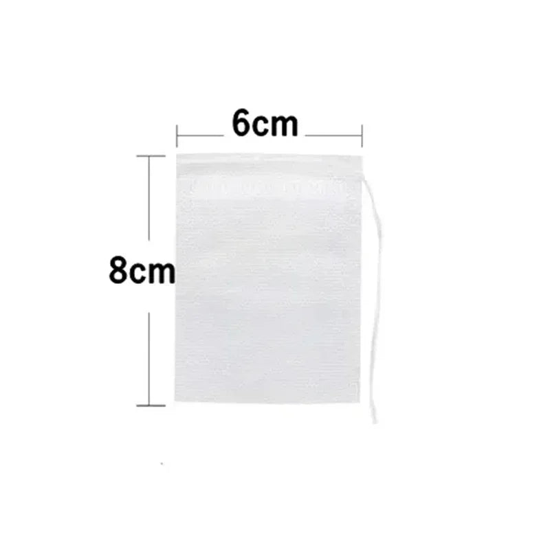 200/50PCS Disposable Tea Filter Bags – Non-Woven Fabric with Drawstring - Image 8