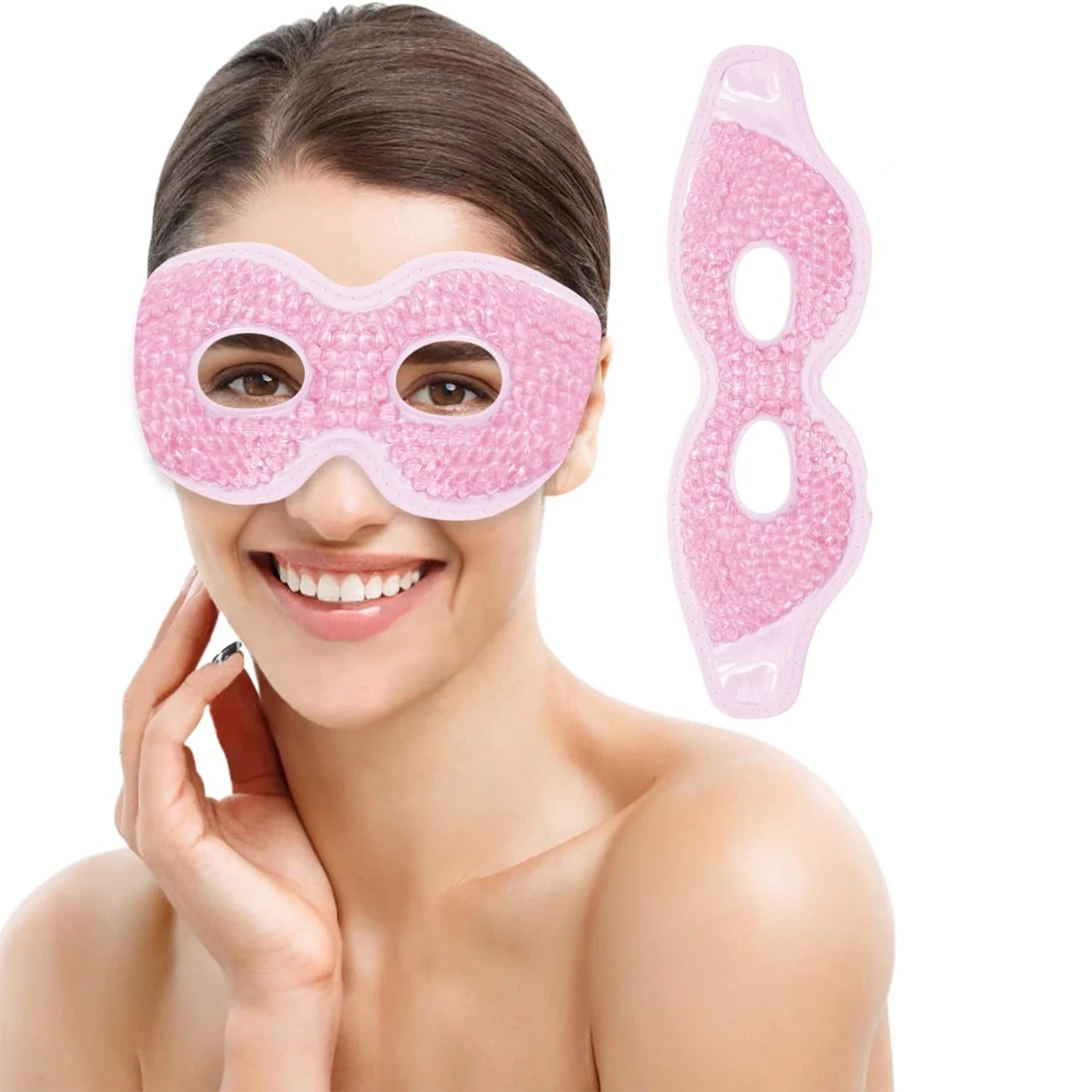 Ice Eye Mask – Reusable Hot & Cold Gel Bead Compress with Eye Holes - Image 9