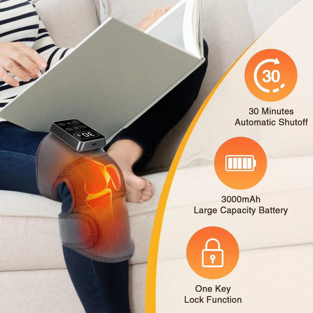 Electric Knee Massager – 3 Vibration Modes & 5-Level Heat Compress for Knee, Shoulder & Elbow - Image 4