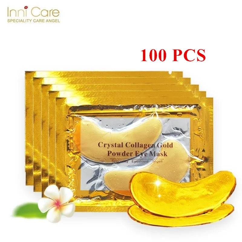 InniCare Crystal Collagen Gold Eye Mask – 50/60/80/100 Pcs - Image 6