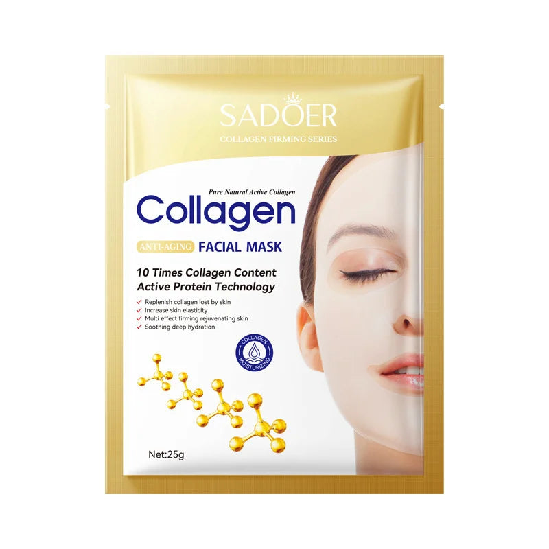 10PCS Collagen Anti-Wrinkle Facial Mask – Korean Skincare for Firming, Moisturizing & Brightening - Image 9