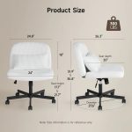 Cross-Leg Massage Office Chair – Mid-Back Adjustable Chair with Double-Layer Cushion