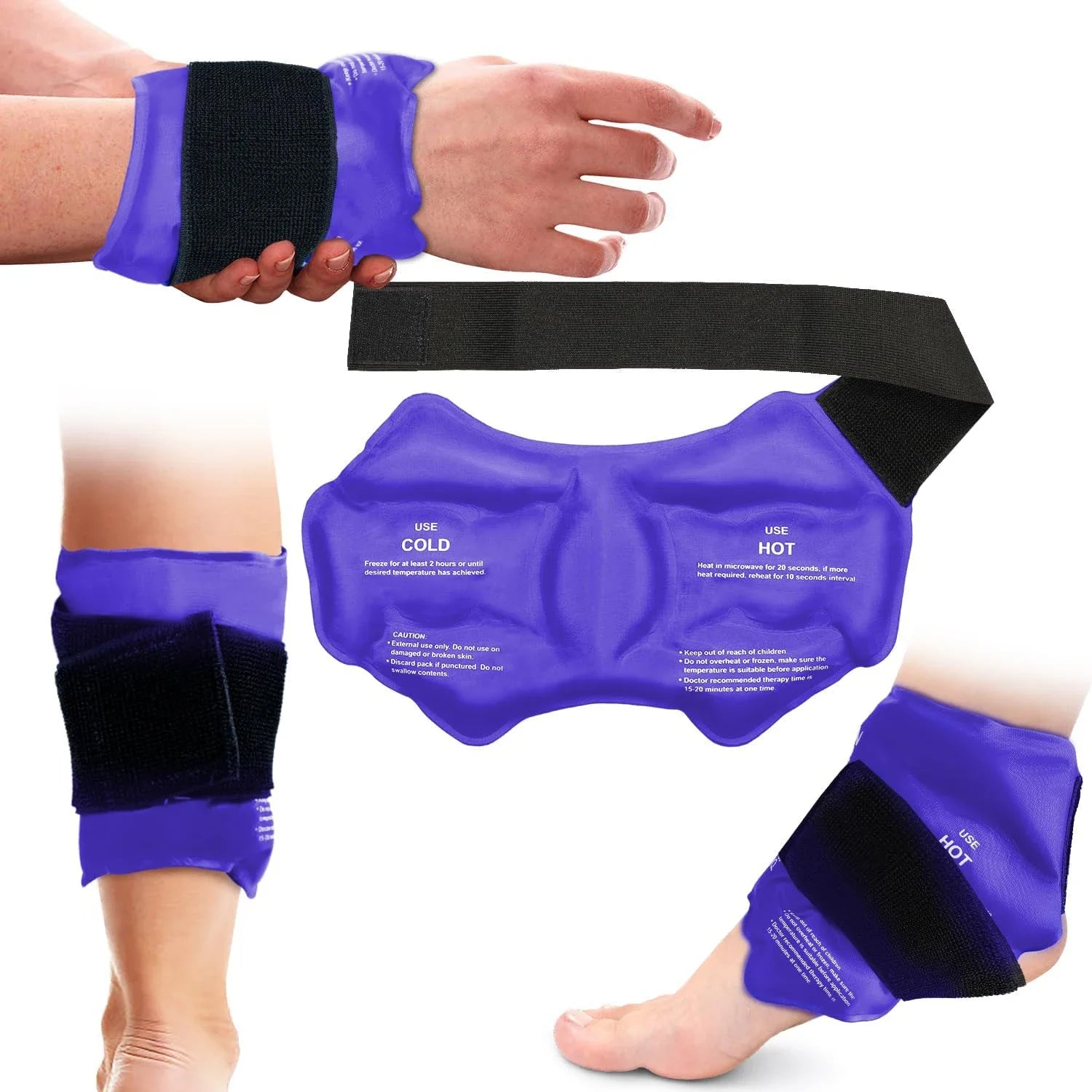 Ankle Brace Ice Pack Wrap – Reusable Hot & Cold Therapy Gel Support for Pain Relief & Sprains - Image 7