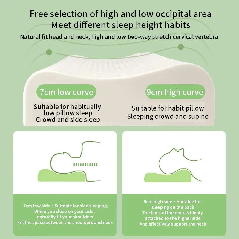 Thai Natural Latex Pillow – Cervical Memory Pillow for Adults & Home Use - Image 5