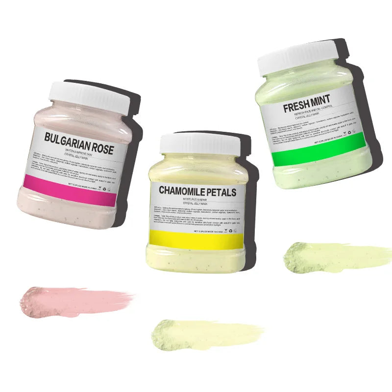 350g Hydrating 24K Gold Jelly Mask Powder – Rose Petal Crystal Soft Mask for Glowing Skin - Image 3