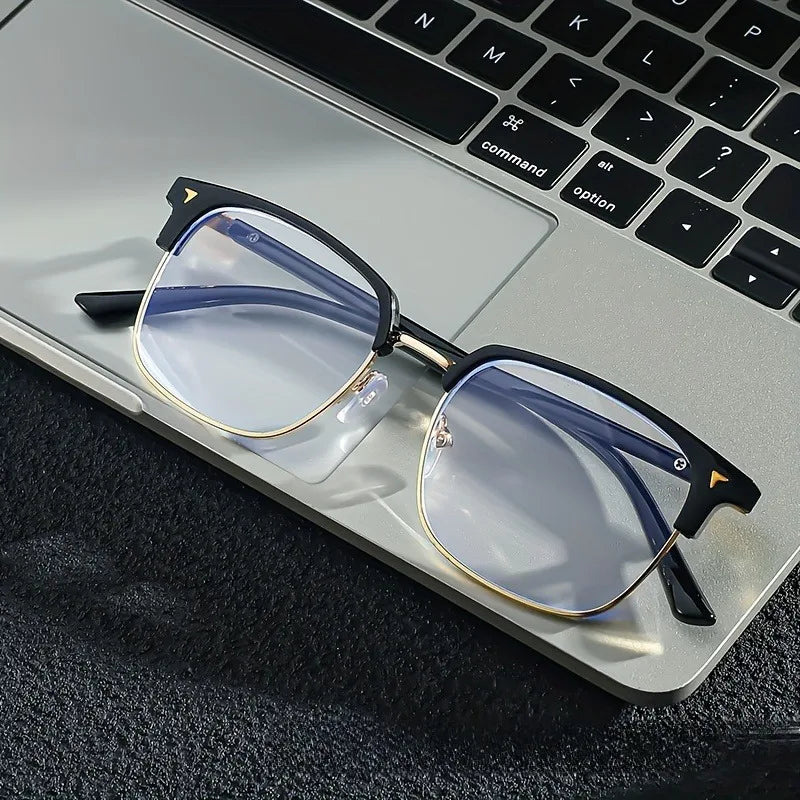 Stylish Square Men's Computer Glasses – Blue Light Blocking Eyewear for Digital Eye Protection - Image 3