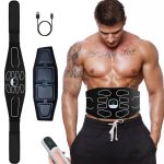 Electronic EMS Muscle Stimulator Abdominal Toning Belt – With Remote Control & USB Rechargeable