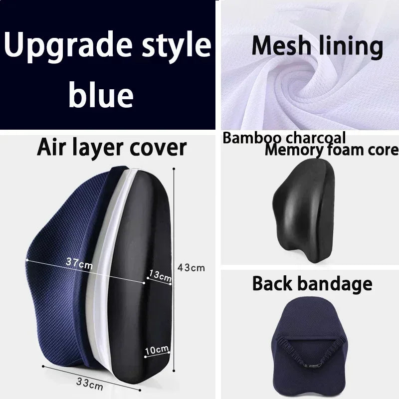 Memory Foam Seat Cushion Set – Orthopedic Support for Coccyx, Lumbar & Hemorrhoid Relief - Image 12