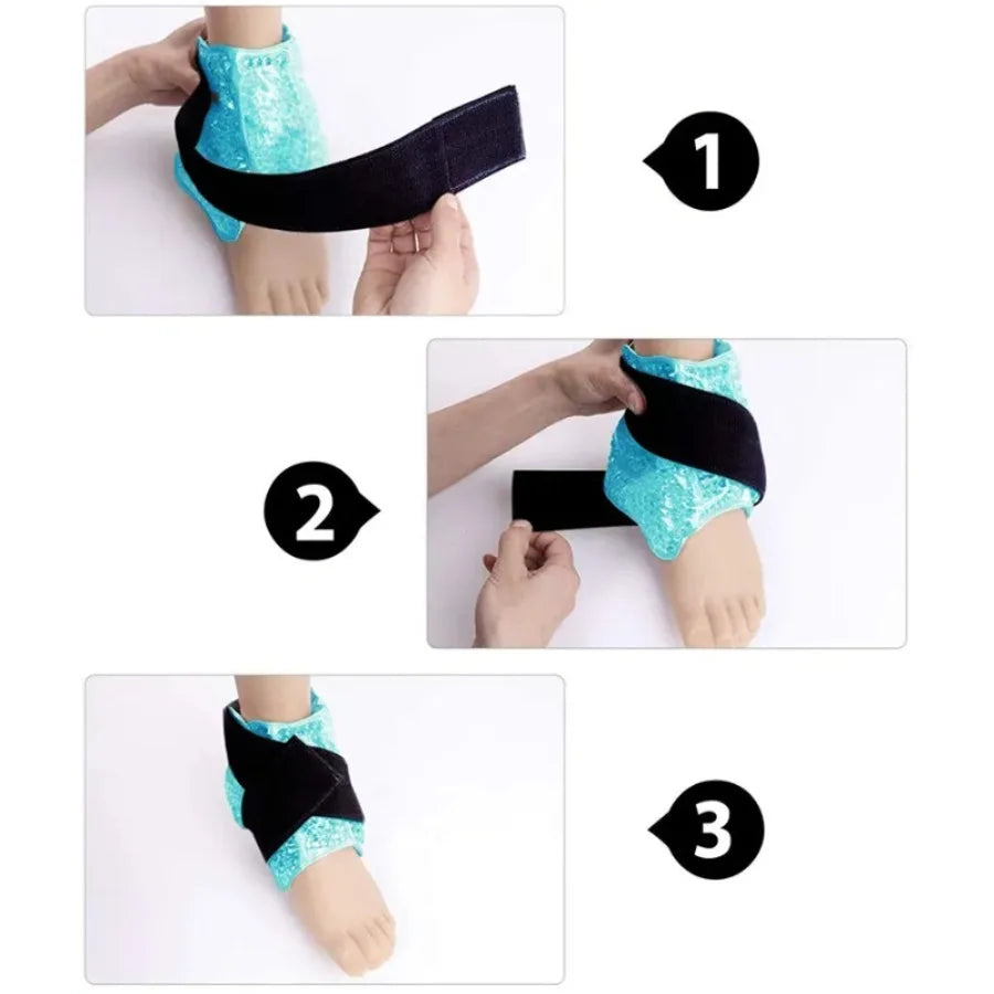 Ankle/Sports Foot Ice Pack – Hot & Cold Gel Pack with Adjustable Strap for Myofascial Relief & Foot Care - Image 5