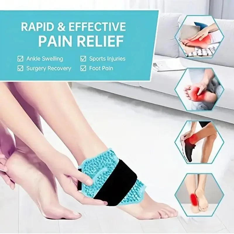 Ankle/Sports Foot Ice Pack – Hot & Cold Gel Pack with Adjustable Strap for Myofascial Relief & Foot Care - Image 3