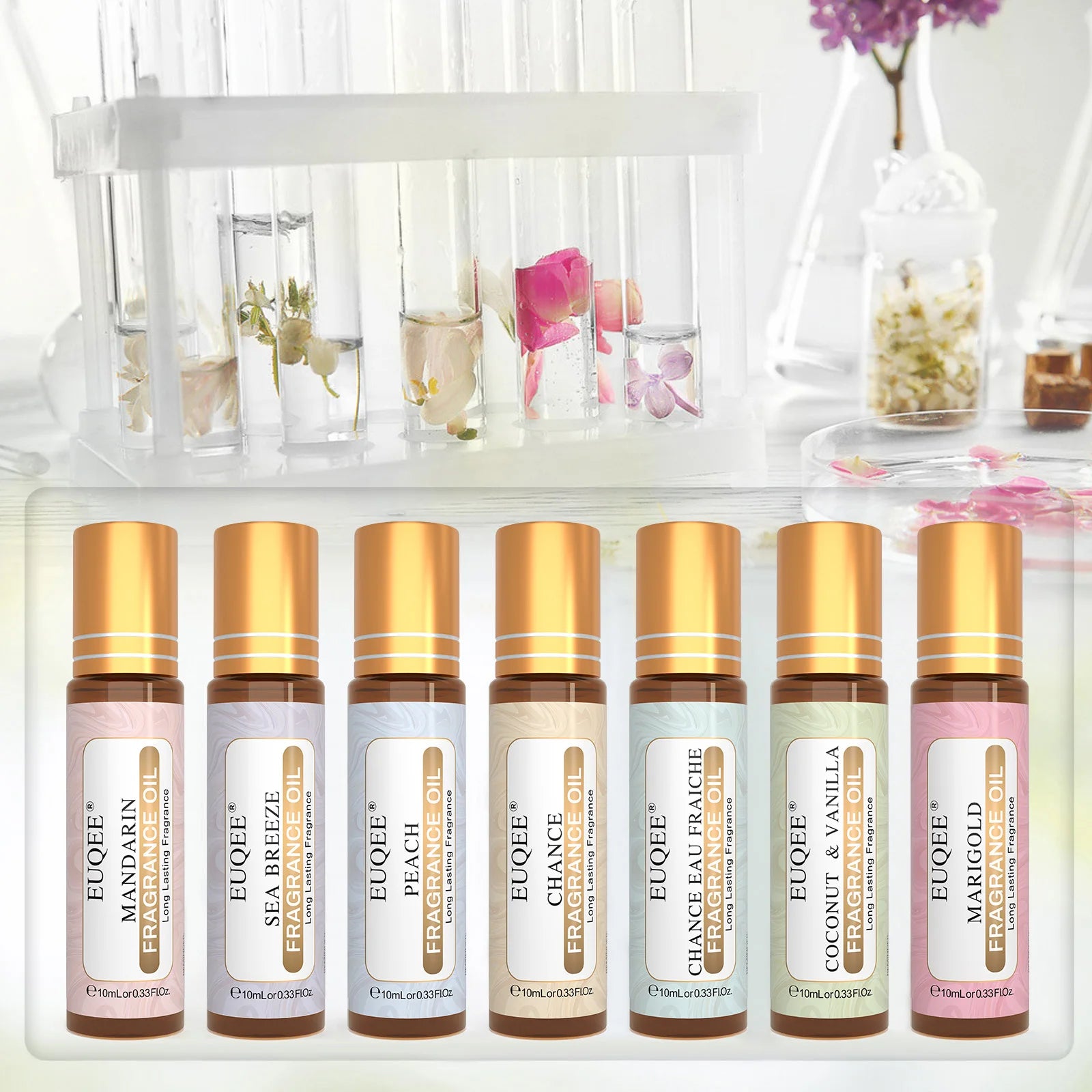 EUQEE 10ML Angel Coconut Vanilla Roller Fragrance Oil – Long-Lasting Aromatherapy for Women