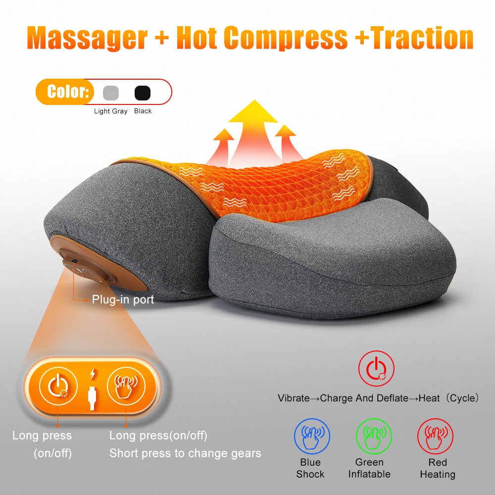 Electric Neck Massager Pillow – Cervical Support with Heat & Vibration Therapy - Image 2