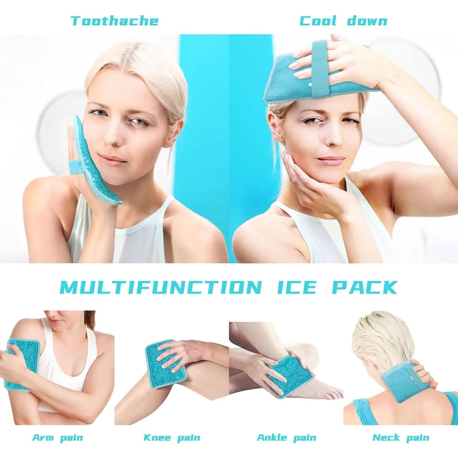Double-Sided Pillow Gel Bag – Hot & Cold Compress with Strap, Handheld Ice & Heating Pack - Image 6