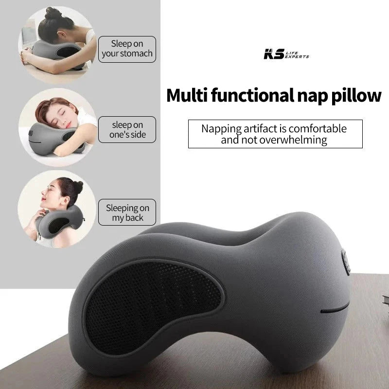 Multifunction U-Shaped Neck Pillow – Soft Slow Rebound Travel Pillow with Massage Support - Image 4