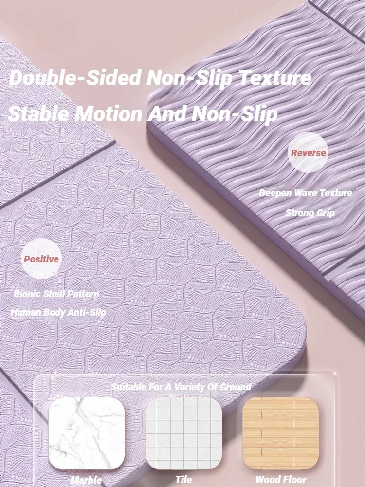 Foldable Yoga Mat – Eco-Friendly, Double-Sided Non-Slip Travel Mat for Pilates, Dance & Floor Workouts - Image 3