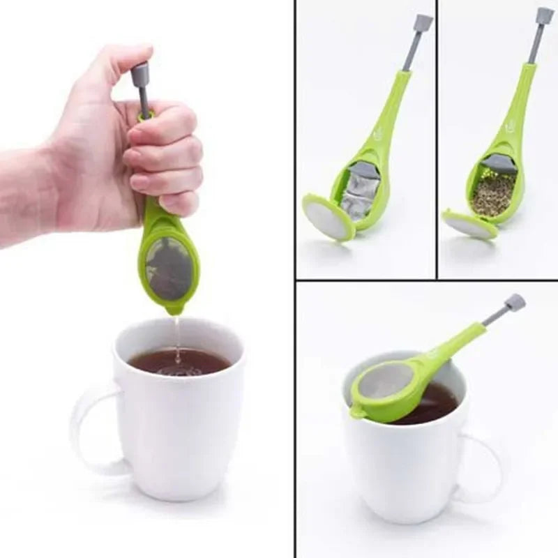 Reusable Tea Infuser with Built-in Plunger – Swirl, Steep, Stir & Press for Rich Flavor