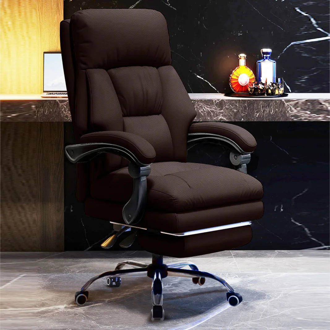 High Back Executive Office Chair – Comfortable Swivel Gaming & Work Chair with Footrest - Image 7