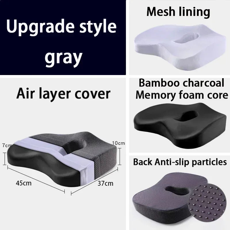 Memory Foam Seat Cushion Set – Orthopedic Support for Coccyx, Lumbar & Hemorrhoid Relief - Image 17