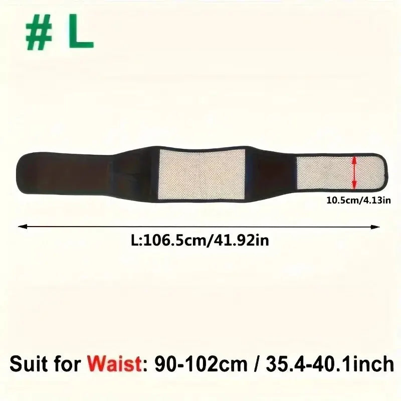 Self-Heating Magnetic Therapy Waist Belt – Adjustable Back Support - Image 3